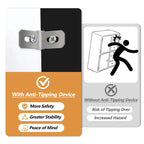 Black + Dark Walnut Farmhouse TV Entertainment Center with Bookshelves & Glass Doors for 70 TVs