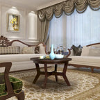 32inch Wood Round Coffee Table for Living Room,Mid Century Farmhouse Circle Wooden Coffee Tables for Apartment, Easy Assembly