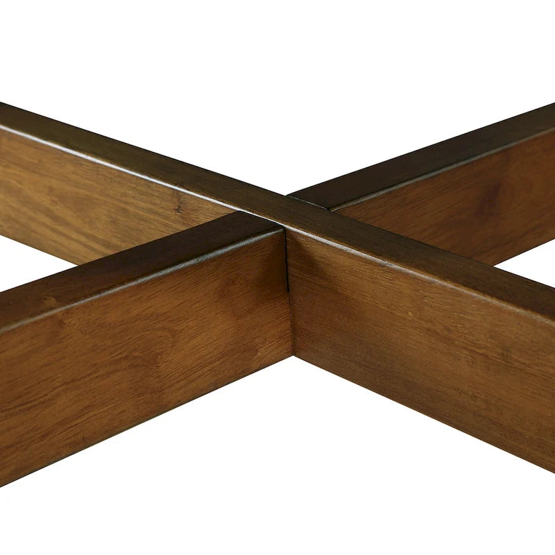 32inch Wood Round Coffee Table for Living Room,Mid Century Farmhouse Circle Wooden Coffee Tables for Apartment, Easy Assembly