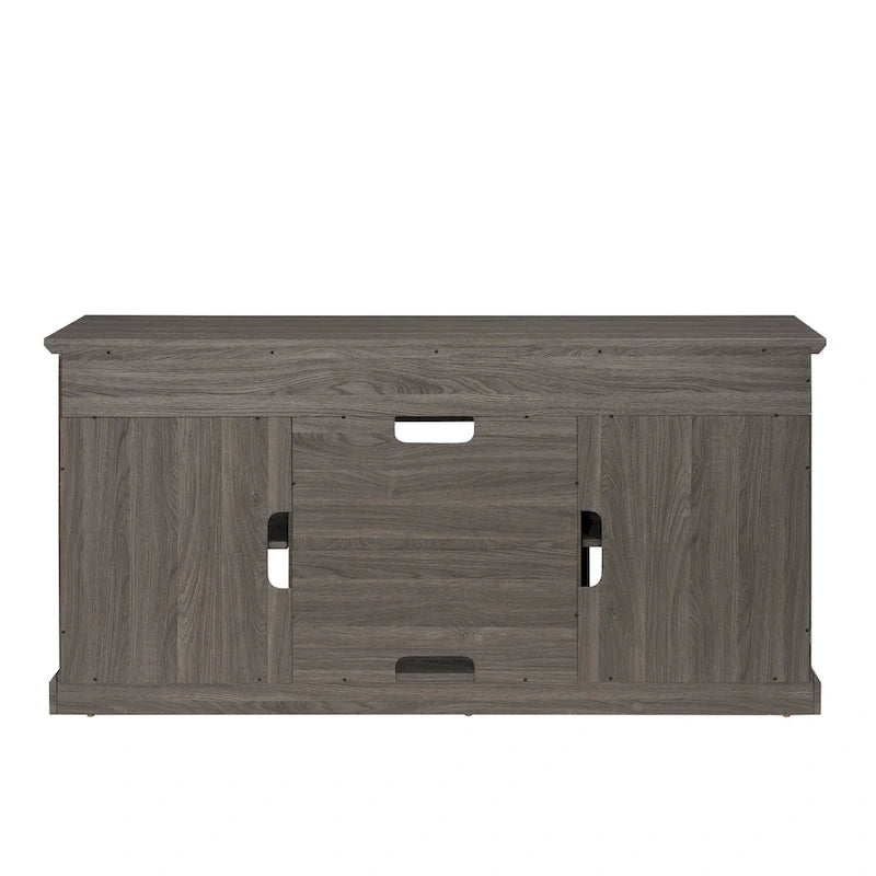 Modern TV Stand Media Stand Modern Entertainment Console for TV Up to 65 with Glass Door Open and Closed Storage Space