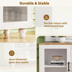 TV Stand with Adjustable Shelves for TVs Up to 70, Entertainment Center with Bookshelves for Living Room