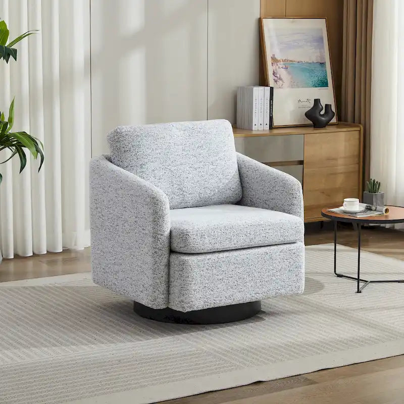 GDFStudio - Clara Chenille Swivel Accent Chair with Sleek Modern Design and Plush Cushioning - 31.5W