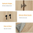 WAMPAT 59 Farmhouse TV Stand for 65 inch TV, Wood Entertainment Center with 2 Drawers and Storage Cabinets, Adjustable Shelves