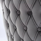 Velvet Upholstered Dining Chair with Wing Back Modern Kitchen Chair with Nailhead Trim Wood Frame Side Chair, Set of 2