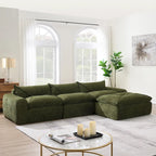 116-In Modern Chenille Sectional Sofa with High Density Foam,No Assembly Required
