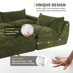 116-In Modern Chenille Sectional Sofa with High Density Foam,No Assembly Required