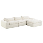 116-In Modern Chenille Sectional Sofa with High Density Foam,No Assembly Required