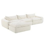 116-In Modern Chenille Sectional Sofa with High Density Foam,No Assembly Required