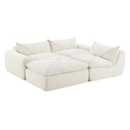 116-In Modern Chenille Sectional Sofa with High Density Foam,No Assembly Required