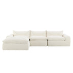 116-In Modern Chenille Sectional Sofa with High Density Foam,No Assembly Required