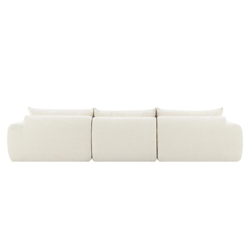 116-In Modern Chenille Sectional Sofa with High Density Foam,No Assembly Required