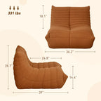 HOMCOM Bean Bag Chair for Adults, Giant Fireside Chair Lazy Sofa, Bean Bag Sofa with High Density Comfortable Foam