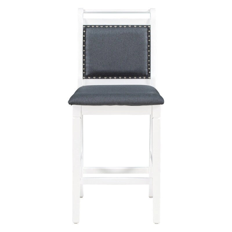 Compact 3-Piece Counter-Height Set  Drop-Leaf Wood Table & 2 Padded Dining Chairs for Small Spaces