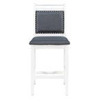 Compact 3-Piece Counter-Height Set  Drop-Leaf Wood Table & 2 Padded Dining Chairs for Small Spaces