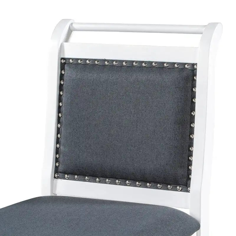 Compact 3-Piece Counter-Height Set  Drop-Leaf Wood Table & 2 Padded Dining Chairs for Small Spaces