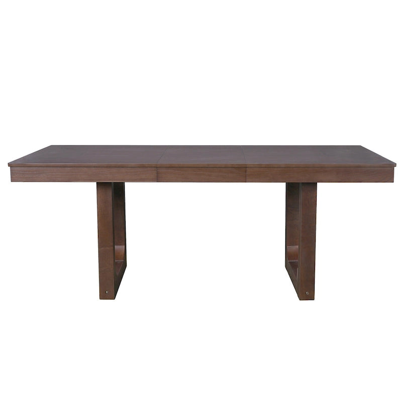 60-78 Extendable Dining Table, Farmhouse Wooden Kitchen Table with Removable Leaf, Large Expanding Table for 4-8