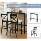 3-Piece Farmhouse Dining Set with Rectangular Table & 2 Chairs