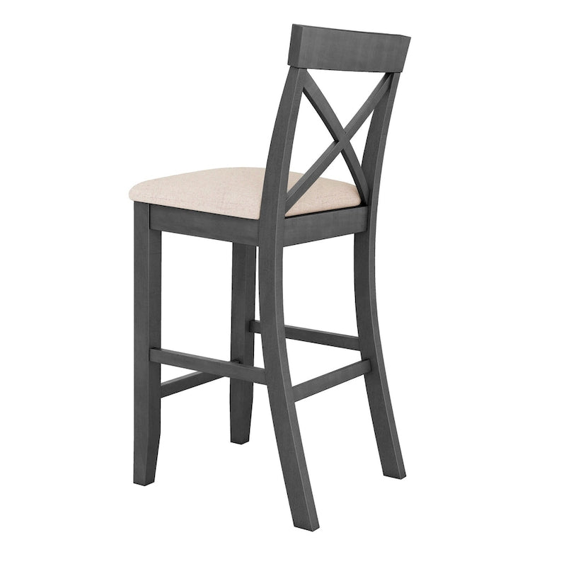 3-Piece Farmhouse Dining Set with Rectangular Table & 2 Chairs