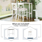 3-Piece Farmhouse Dining Set with Rectangular Table & 2 Chairs