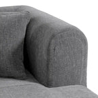 107.5 Polyester 4-Seat Corner Sofa with Curved Design & Wide Stitching
