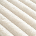 110 Faux Fur Cloud 3-Seater sat L-Shaped Sectional Sofa with Two Included Throw Pillows