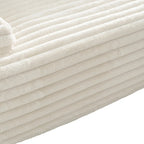 110 Faux Fur Cloud 3-Seater sat L-Shaped Sectional Sofa with Two Included Throw Pillows