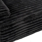 110 Faux Fur Cloud 3-Seater sat L-Shaped Sectional Sofa with Two Included Throw Pillows