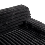 110 Faux Fur Cloud 3-Seater sat L-Shaped Sectional Sofa with Two Included Throw Pillows