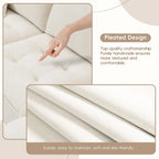 100 L-Shaped Convertible 4 Seater Sectional Sofa with Removable Ottoman and Matching Pillows, Suede Velvet Upholstery