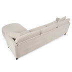 107.87 Removable Cushion 4-Seat Sectional Sofa with Movable Ottoman