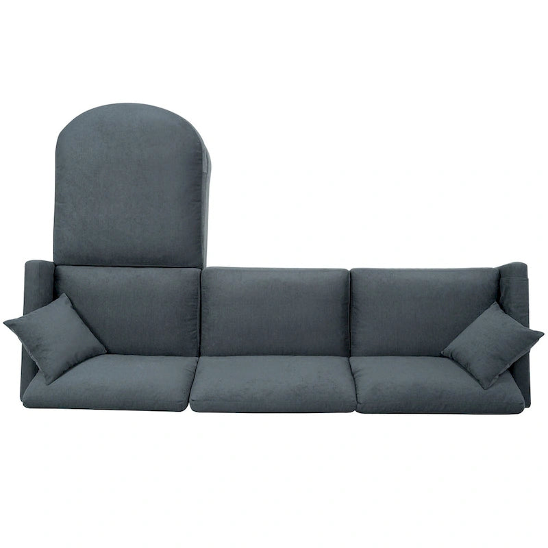 107.87 Removable Cushion 4-Seat Sectional Sofa with Movable Ottoman
