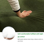 129.5 Minimalist Modular L-Shaped 4-Seat Sofa Set with Chaise