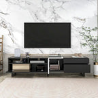 Modern TV Stand Media Console For 80 inch TV With Double Storage Space - 15.00 x 70.90 x 19.70