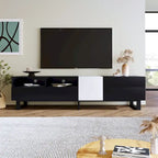 Modern TV Stand Media Console For 80 inch TV With Double Storage Space - 15.00 x 70.90 x 19.70
