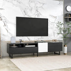 Modern TV Stand Media Console For 80 inch TV With Double Storage Space - 15.00 x 70.90 x 19.70