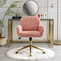 A&A Furniture Office Chair: Upholstered Desk Chair and Golden Metal Base