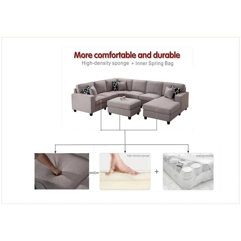 Flexible Combination Module Reversible Sectional Sofa