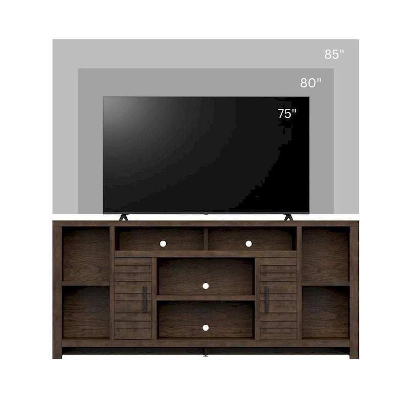 Bridgevine Home Sausalito 74 inch TV Stand Console for TVs up to 85 inches, No Assembly Required