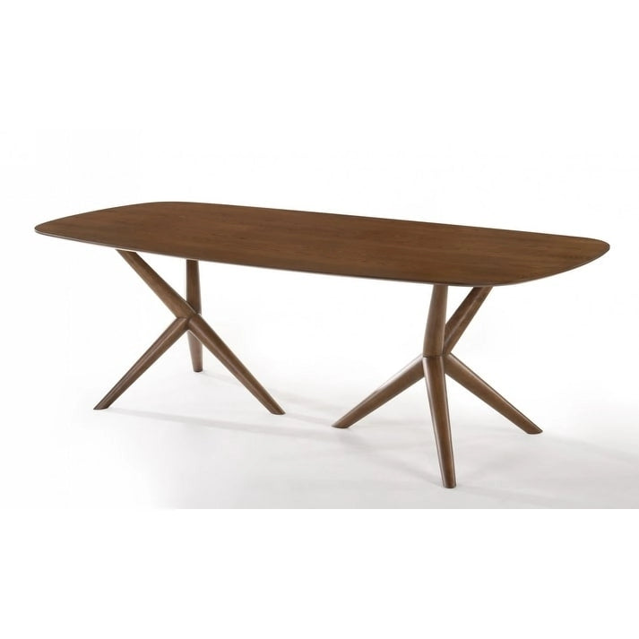Modrest Utah Modern Walnut Rectangular Dining Table