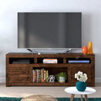 Bridgevine Home Sausalito 72 inch TV Stand Console for TVs up to 85 inches, No Assembly Required, Whiskey Finish
