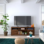 Bridgevine Home Sausalito 72 inch TV Stand Console for TVs up to 85 inches, No Assembly Required, Whiskey Finish