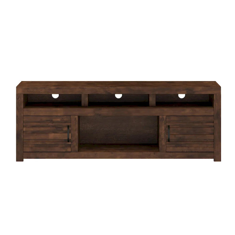 Bridgevine Home Sausalito 72 inch TV Stand Console for TVs up to 85 inches, No Assembly Required, Whiskey Finish