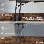 Lift Top Coffee Table Oval Wood Table with Hidden Storage Shelves - 41.5 inch