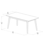 Plank and Beam Mid-Century Rectangular Coffee Table - 40