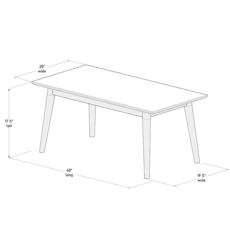 Plank and Beam Mid-Century Rectangular Coffee Table - 40