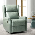 Baksoho Contemporary Faux Leather Swivel Nursery Chair with Metal Base by HULALA HOME