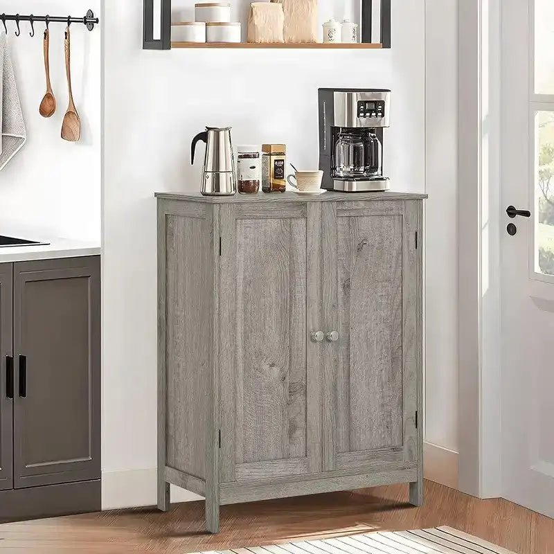 Bathroom Cabinet, Bathroom Storage Cabinet with 2 Doors & 2 Shelves - 11.7D x 23.4W x 31.2H