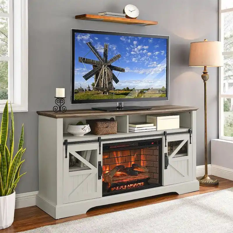 60 in. TV Stand for TVs up to 70 in. with Electric Fireplace