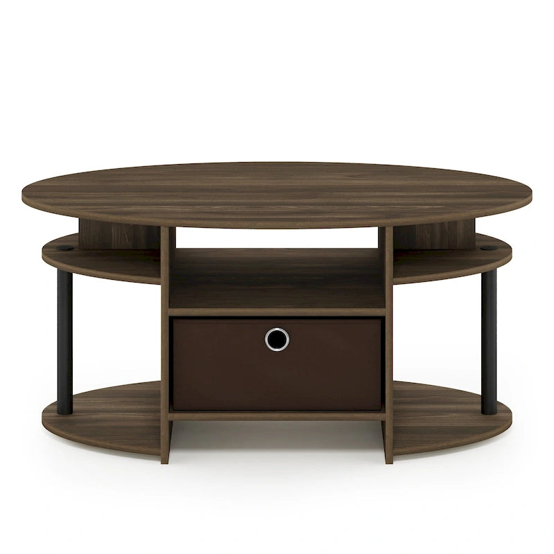 FURINNO JAYA Simple Design Oval Coffee Table
