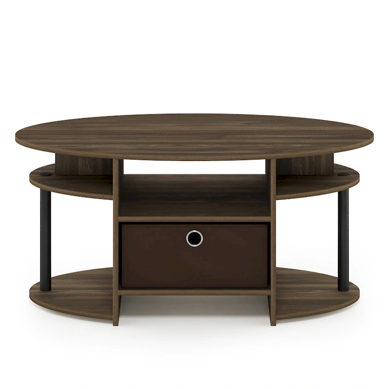 FURINNO JAYA Simple Design Oval Coffee Table
